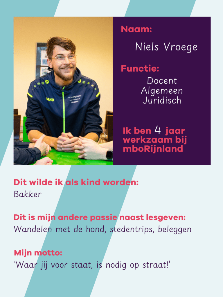 Informatie over docent Niels Vroege